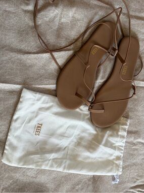 TKEES Tan Jo Lace Up Sandals